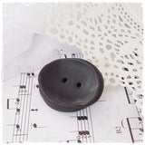 Handmade Polymer Clay Button In Black