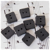 Small Square Black Buttons