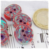 Round Polymer Clay Buttons