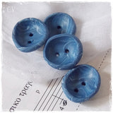 Small Blue Polymer Clay Buttons