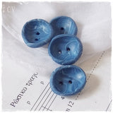 Handmade Polymer Clay Buttons in Blue
