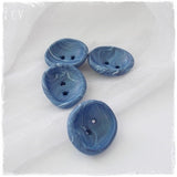 Oval Artistic Blue Buttons