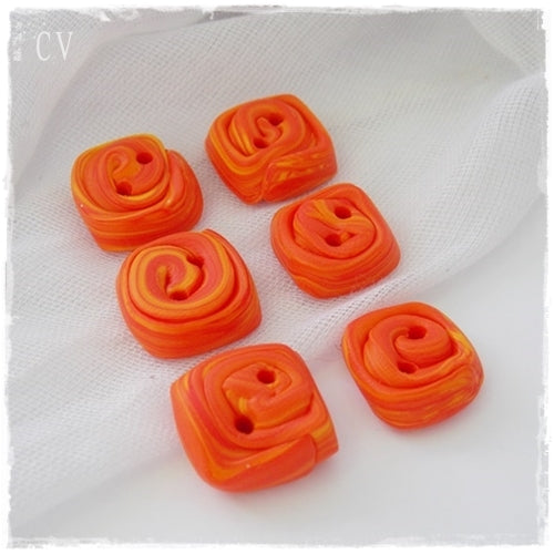 Orange Square Buttons