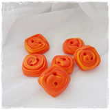 Handmade Orange Polymer Clay Buttons