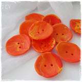 Handmade Orange Buttons