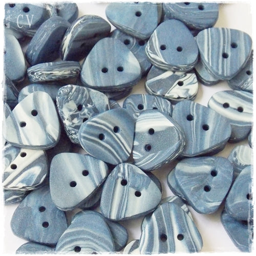 Blue and White Pick Buttons