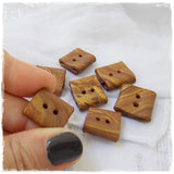 Golden Brown Polymer Clay Buttons