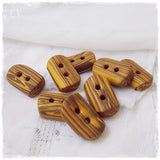 Gold Oblong Polymer Clay Buttons