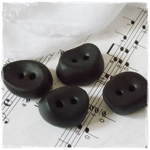 Artistic Black Polymer Clay Buttons