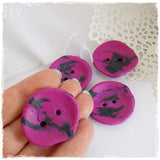 Abstract Jumbo Polymer Clay Buttons
