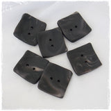 Handmade Black Square Buttons