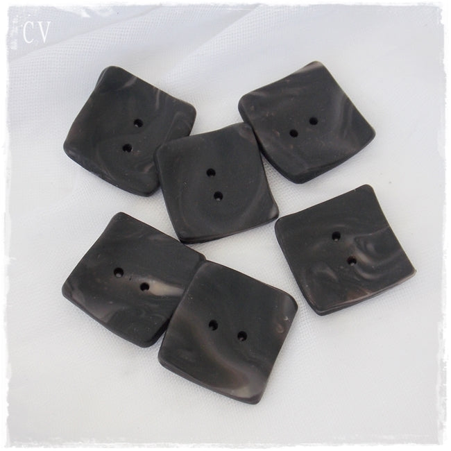 Artistic Oversized Black Square Buttons