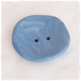 Oversized Blue Polymer Clay Button