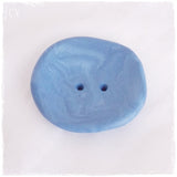 Large Blue Polymer Clay Button