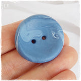 Large Pastel Blue Polymer Clay Button