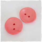 Coral Polymer Clay Buttons