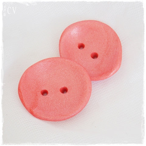 Artistic Coral Polymer Clay Buttons