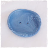 Blue Oversized Polymer Clay Button