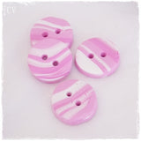 Round Pastel Pink Polymer Clay Buttons