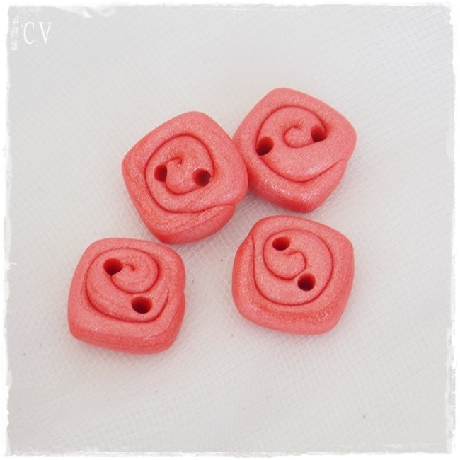 Small Spiral Polymer Clay Buttons