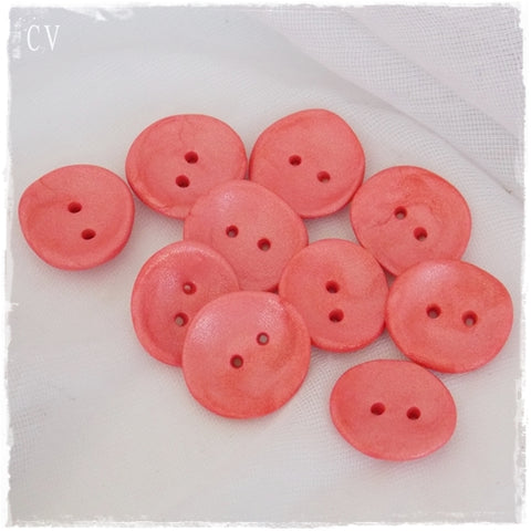 Large Artistic Buttons In Coral