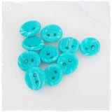 Tiny Sea Green Polymer Clay Buttons