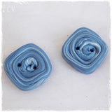 Large Blue Spiral Buttons