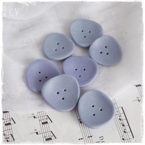 Oversized Lavender Polymer Clay Buttons