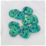 Handmade Artistic Teal Buttons