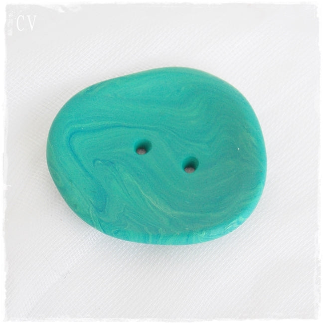 Oversized Teal Button