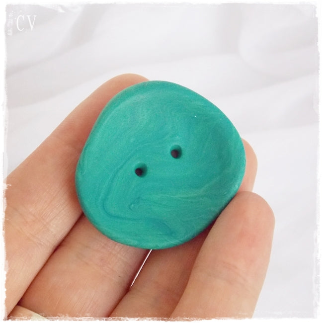 Teal Jumbo Button