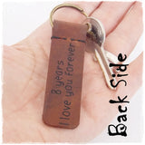 Triple Spiral Leather Key-Ring ~