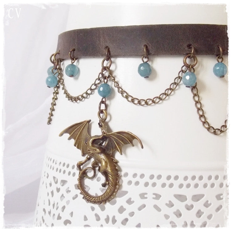 LARP Dragon Leather Choker 