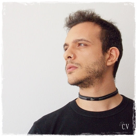 Unisex BDSM Leather Choker