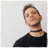 Celtic Square Knot Leather Choker Collar