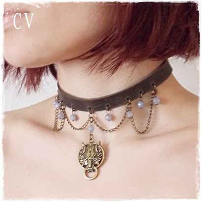 Wolf Leather Day Collar