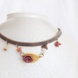 Fall Brown Leather Collar