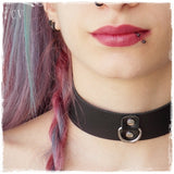 D-Ring WIde Leather Collar