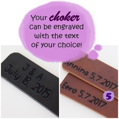 Engraved Leather Collars - BDSM