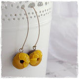 Donut Polymer Clay  Long Earrings