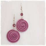 Raspberry Polymer Clay Earrings