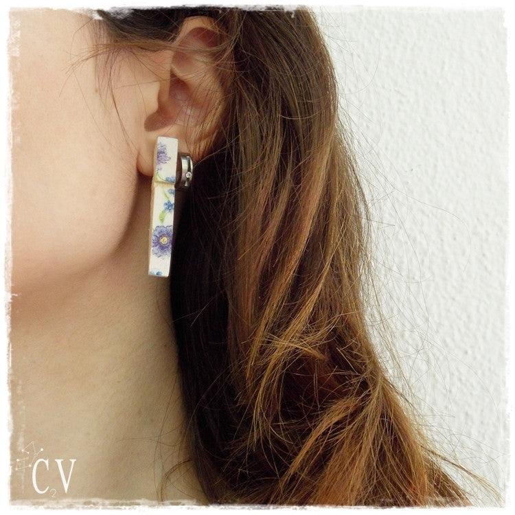 African Tribal Post Earrings
