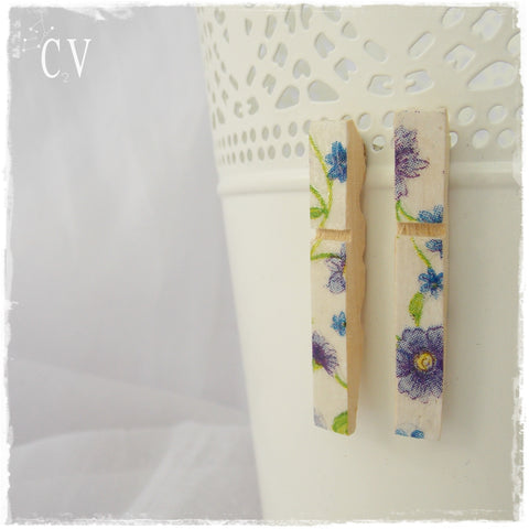 Floral Wooden Earrings