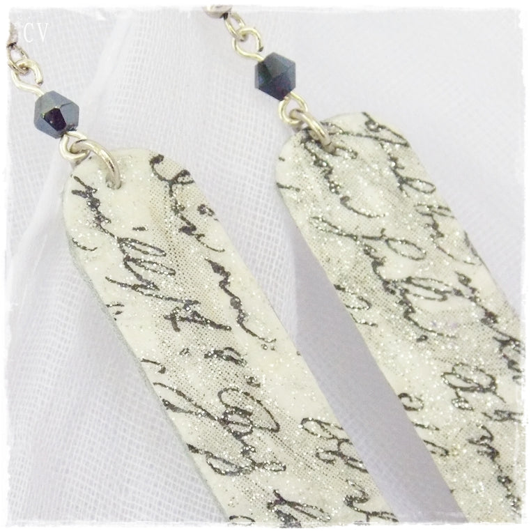 Decoupage Long Light Earrings