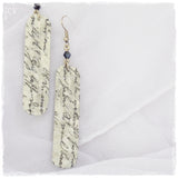 Long Calligraphy Leather Earrings