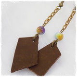 Tribal Yoga Leather Earrings - Clip Ons