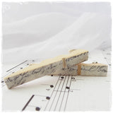 Calligraphy Romantic Wooden Post Earrings