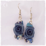 Polymer Clay Rose Earrings