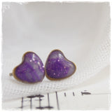 Nebula Purple Tiny Polymer Clay Earrings