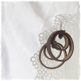 Double Beaded Gypsy Leather Ear Hoops 